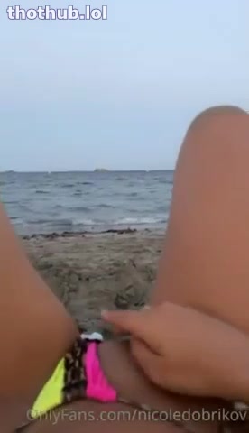 Nicole Dobrikov!!! Hot masturbate in beach new video OLF leakd