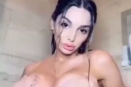 Lyna Perez N.ude Shower,  Show Big boobs in bath
