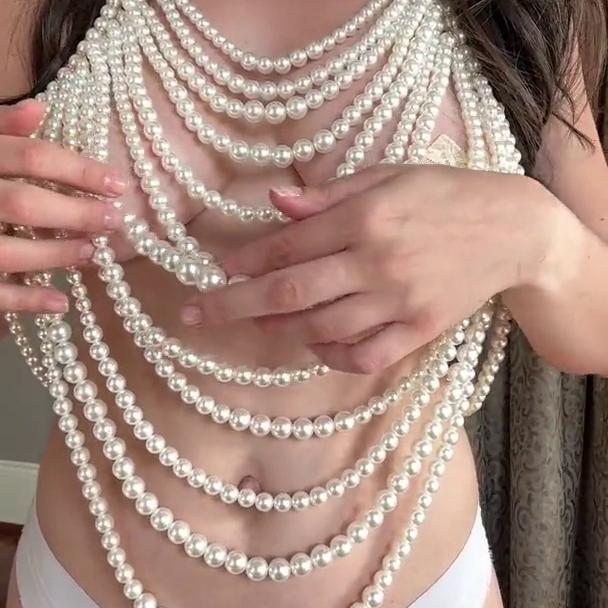 Christina Khalil Pearl Beaded Video Leaked