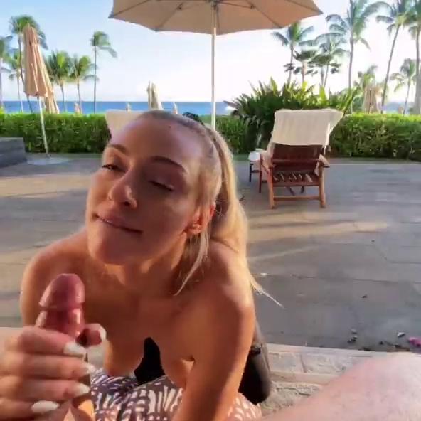 Therealbrittfit Public Blowjob Cum On Tits Video Leaked